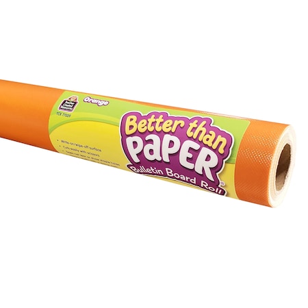 Teacher Created Resources Better Than Paper Bulletin Board Roll, 4ft x 12ft, Orange, Pack of 4 32348